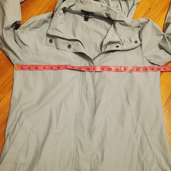 Eileen Fisher lightweight hooded windbreaker coat. Light blue. Oversized size S. - Picture 10 of 12